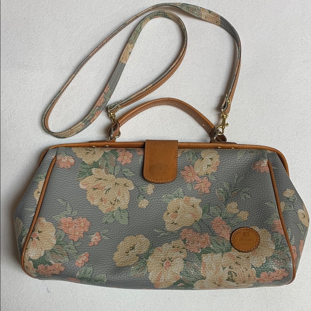 Pierre Balmain Floral Gray and Tan Women's Bag